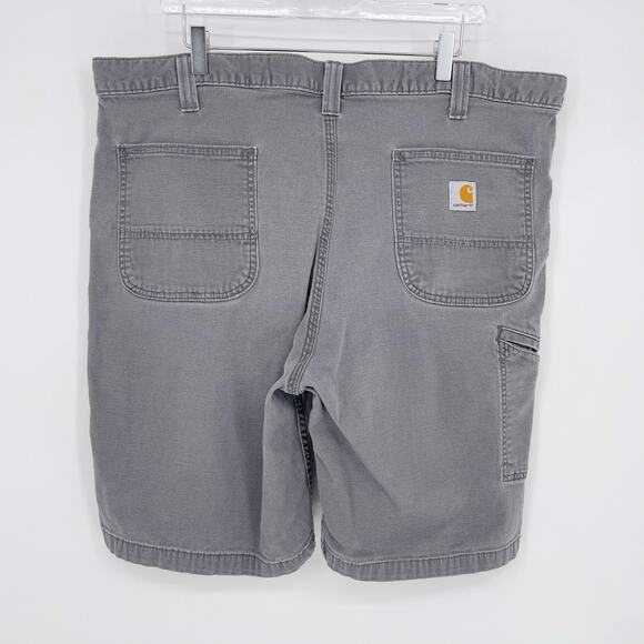 Vintage Y2K Carhartt Relaxed Fit Shorts Size 40 102514-039 Gray Work Wear Skate - Picture 1 of 7
